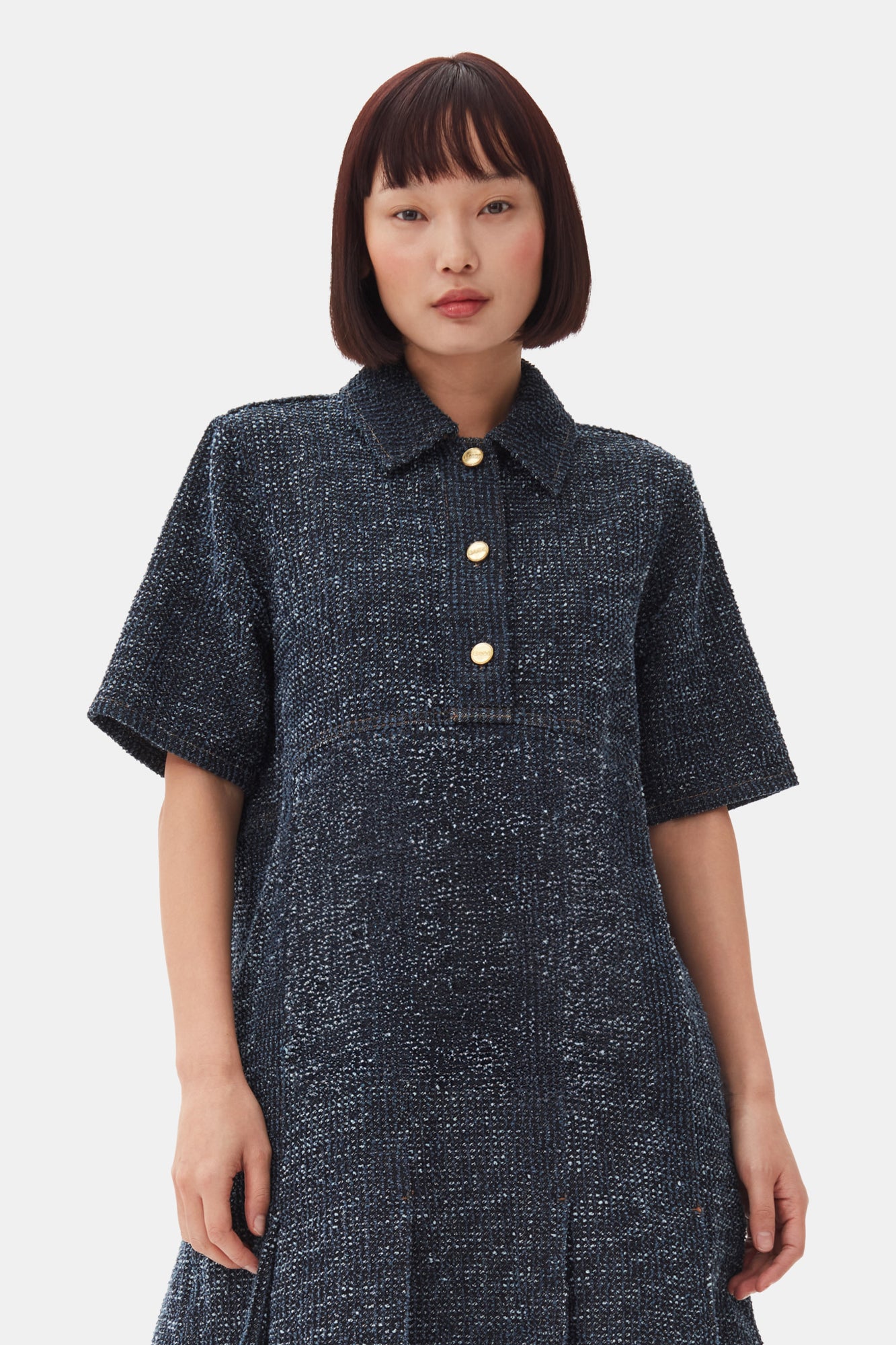 Fluffy Denim Mini Dress | Rinse