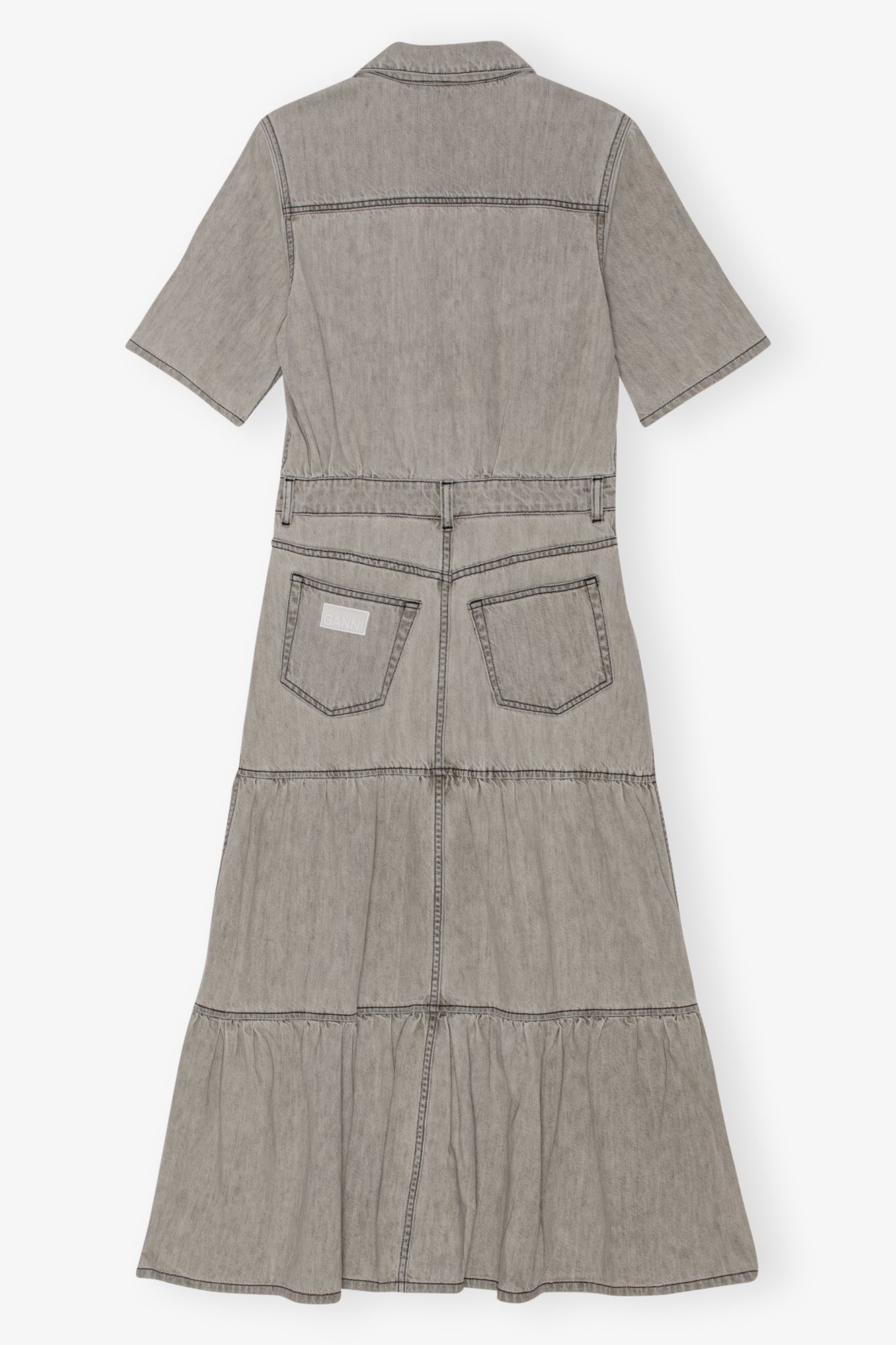 Future Denim Long Dress | Gray Quill