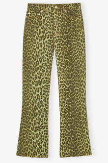 Leopard Betzy Jeans | Celery