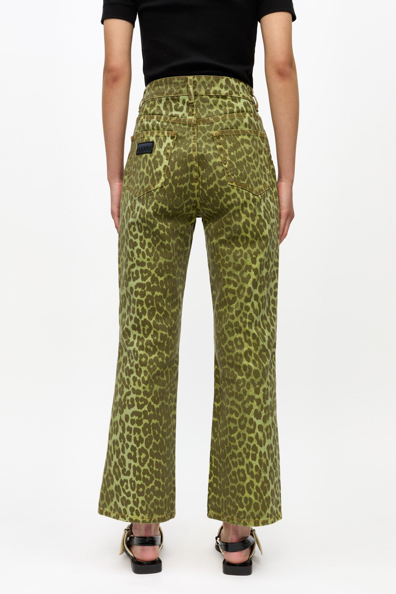 Leopard Betzy Jeans | Celery