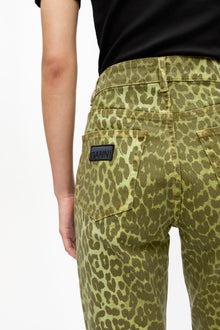 Leopard Betzy Jeans | Celery