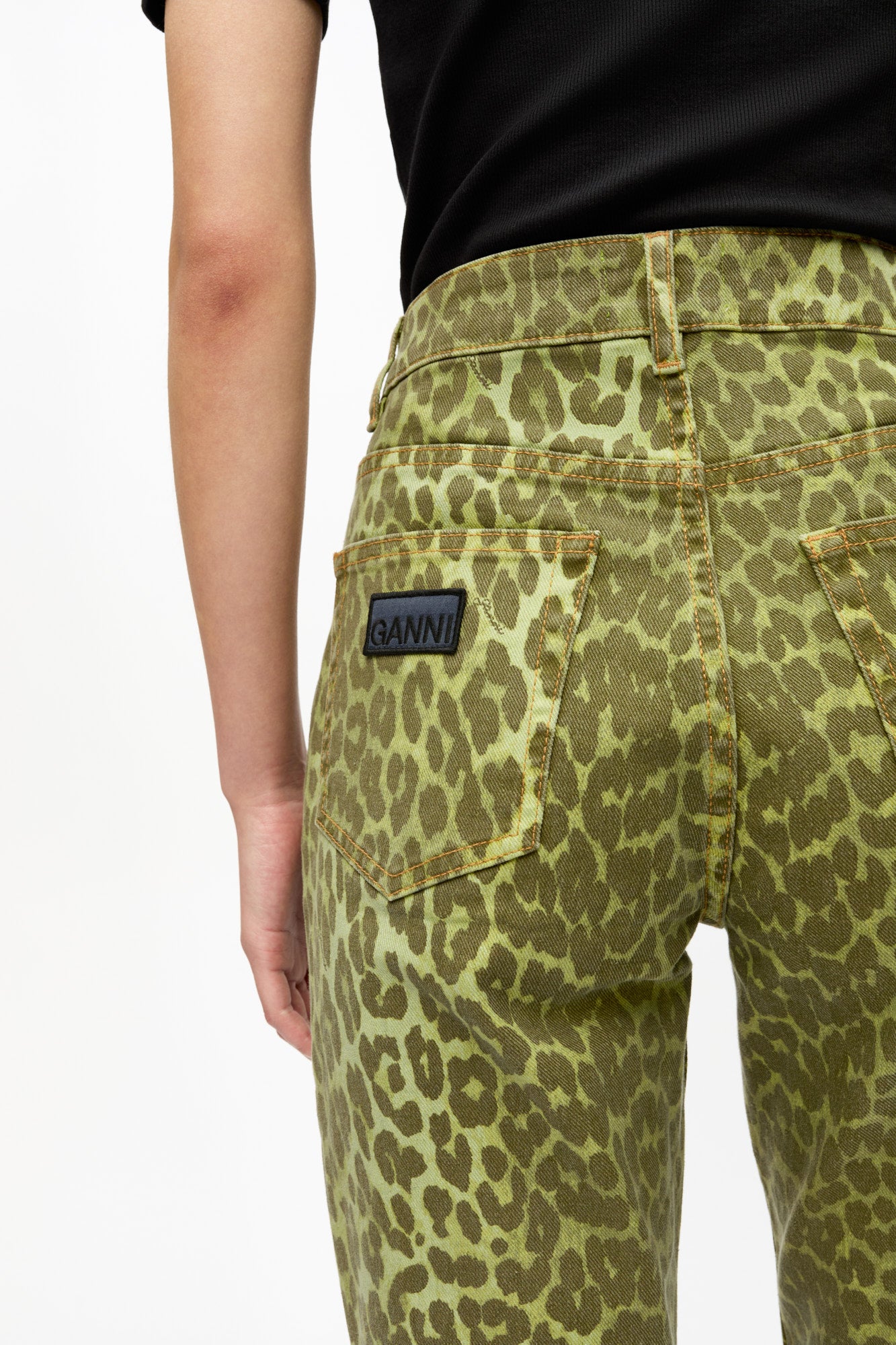 Leopard Betzy Jeans | Celery