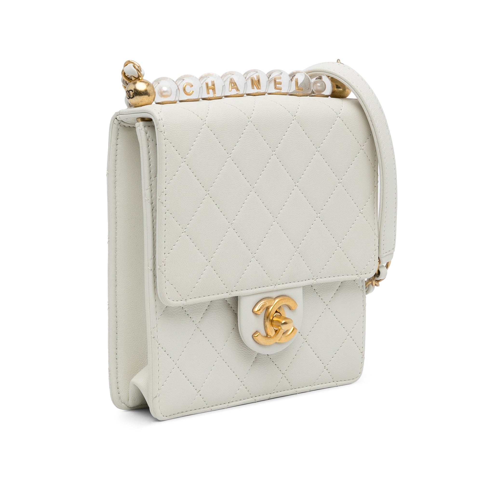 Chanel | Pre-Owned Small Chic Pearls Flap | White