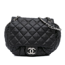 Chanel | Pre-Owned Large Lambskin Chain Around Flap | Black