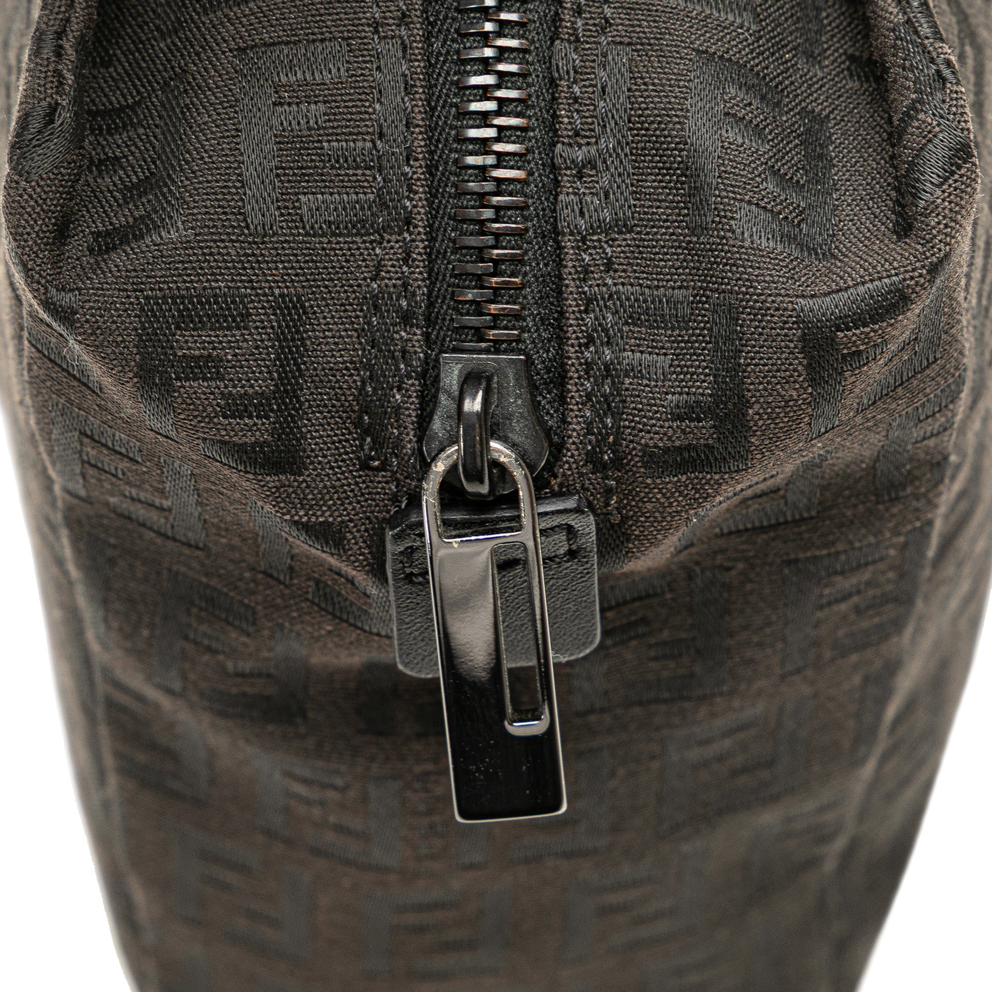 Fendi | Pre-Owned Mini Zucchino Canvas Handbag | Black