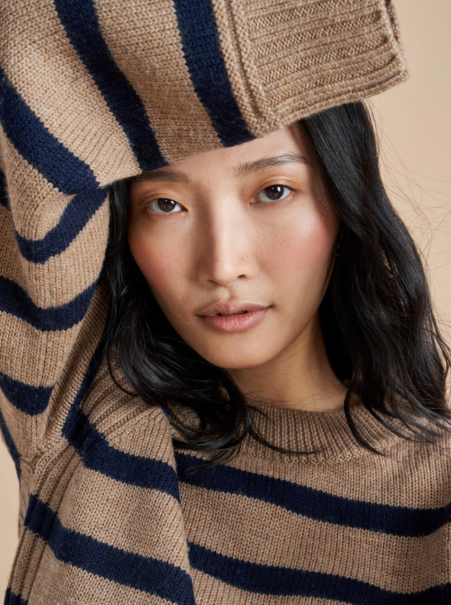 Jack Sweater | Camel x Navy