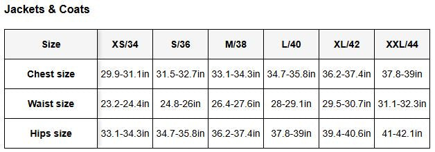 Product size guide