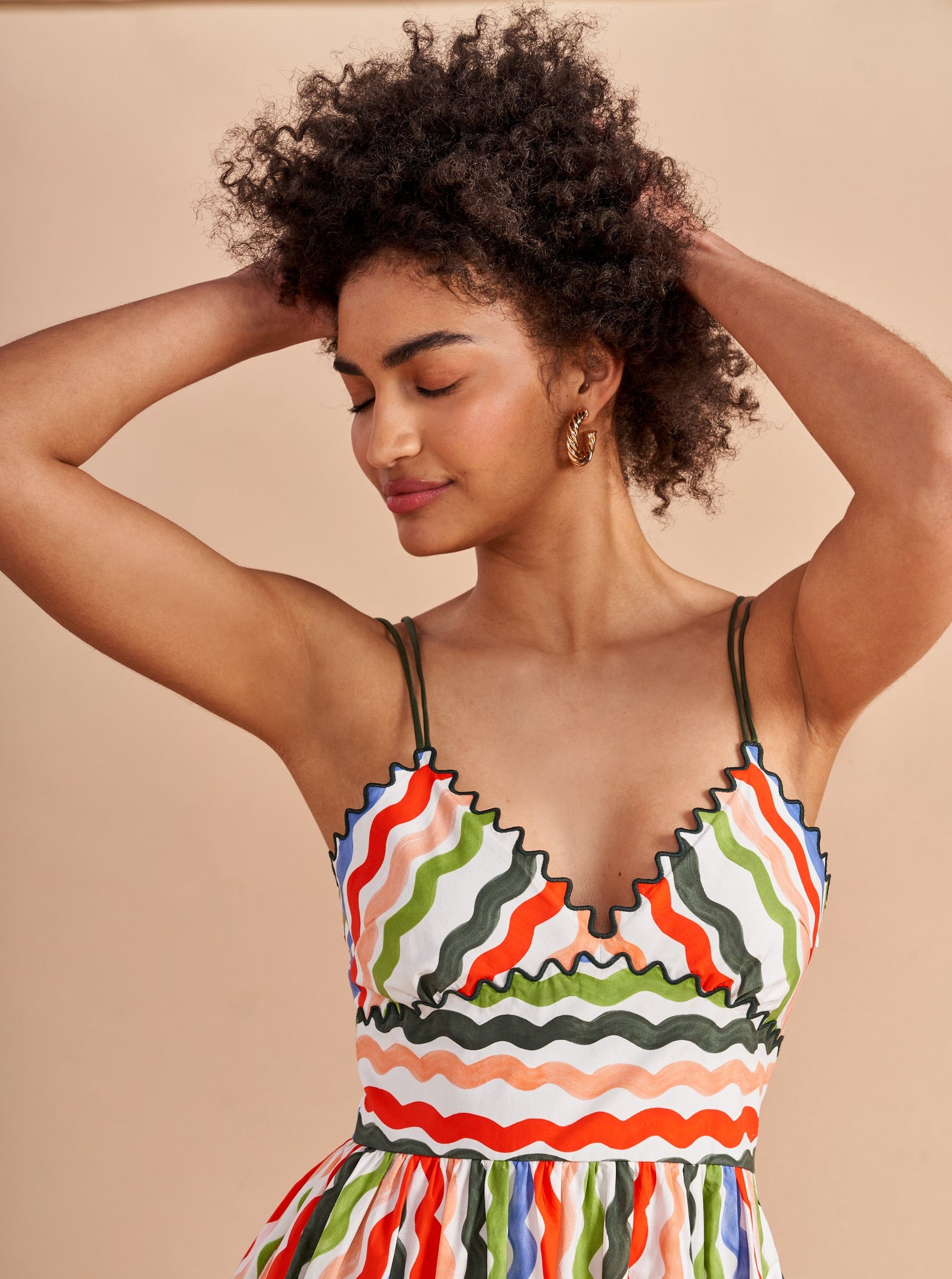 Jamie Dress | Ivory x Multi