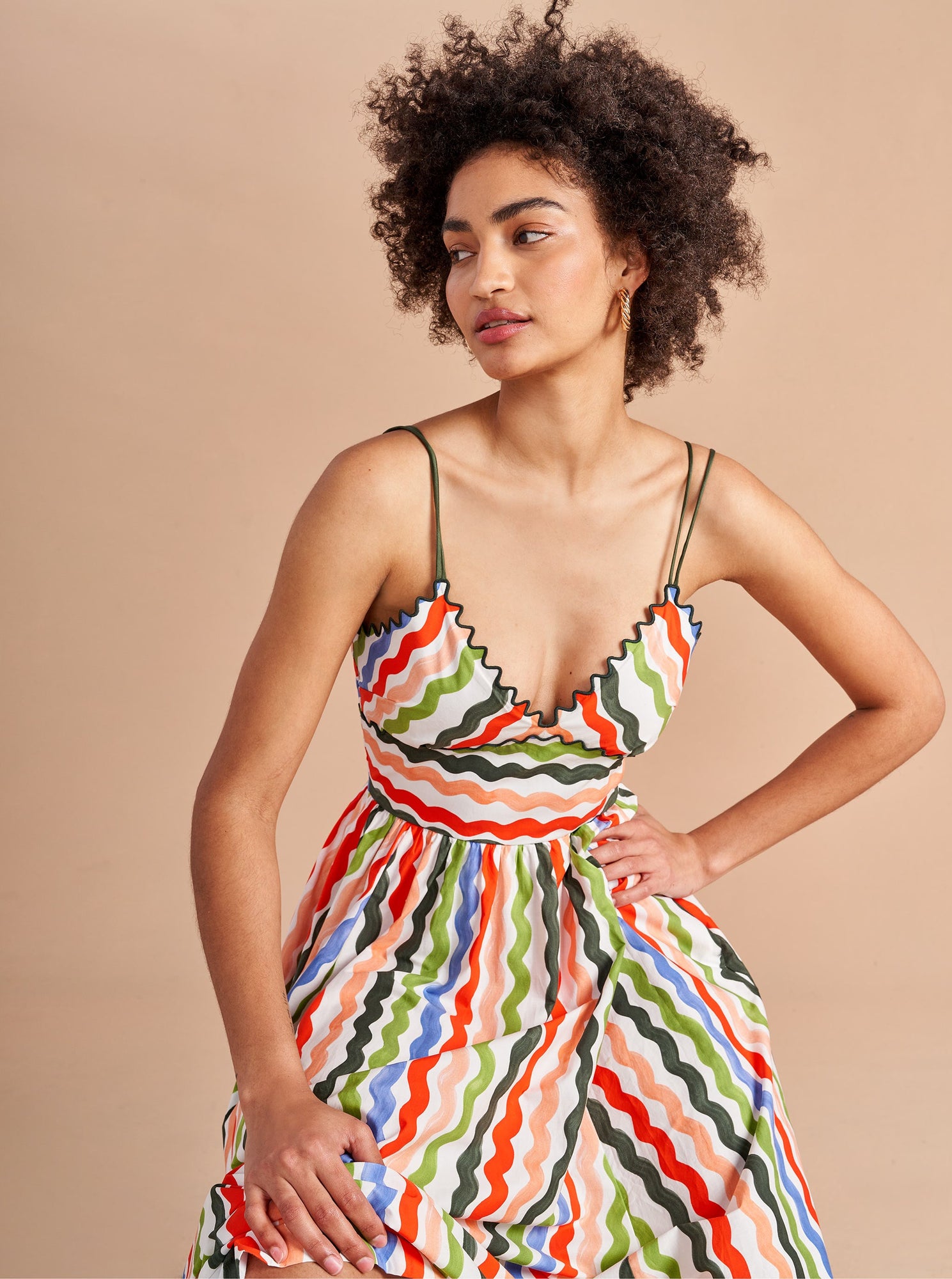 Jamie Dress | Ivory x Multi