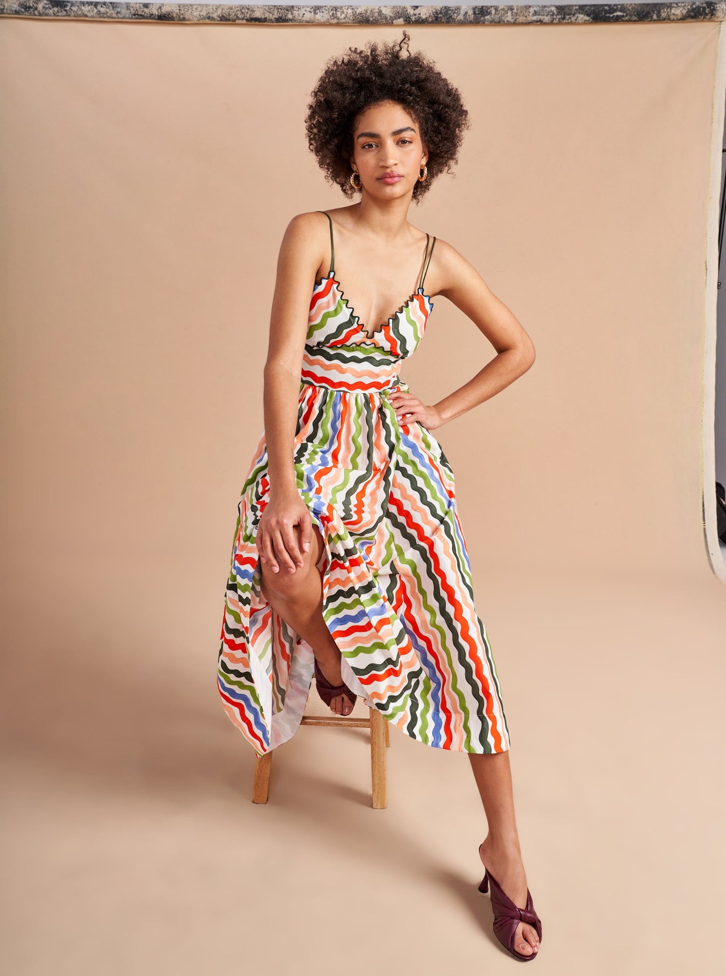 Jamie Dress | Ivory x Multi