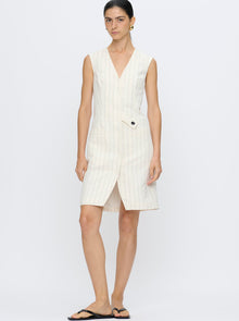 Jamily Vest Dress | Ivory/Black