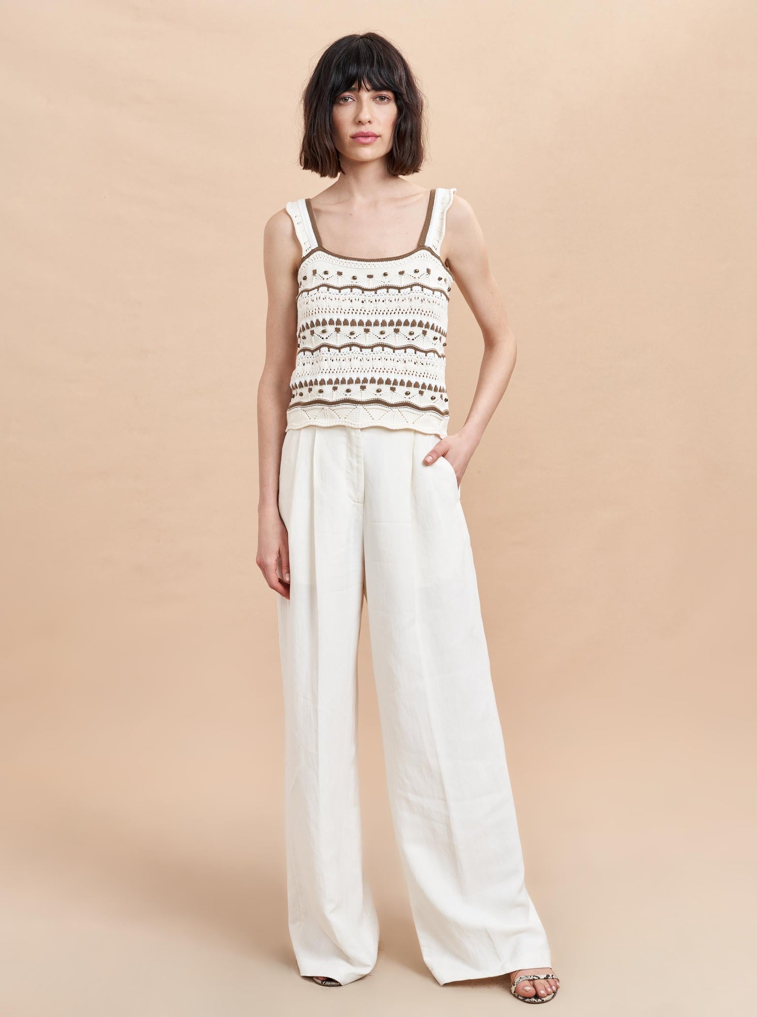 Jane Tank | Ivory x Cream x Olive