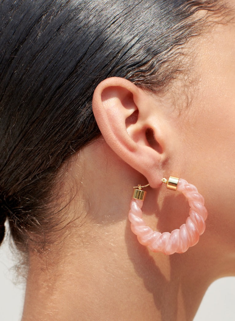 Janis Resin Hoop | Pink