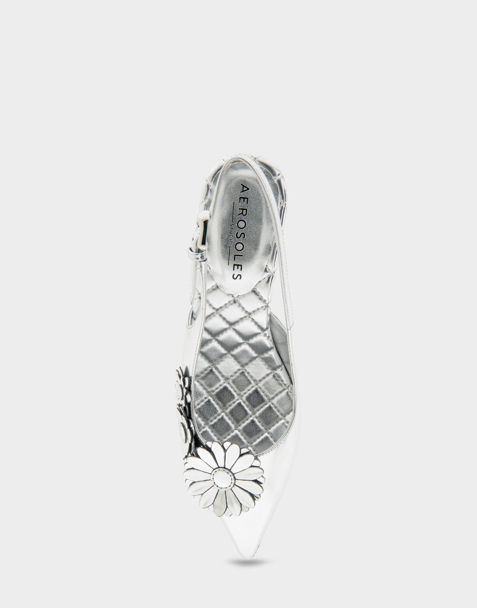 Jaya Pumps | Silver Mirror Metallic Faux Leather