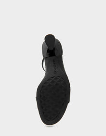 Jazzy Sandal | Black Patent Faux Leather