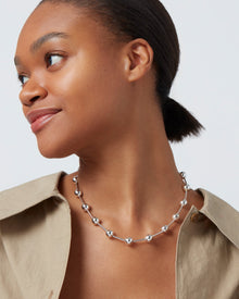 Celeste Necklace | Silver Dipped Brass
