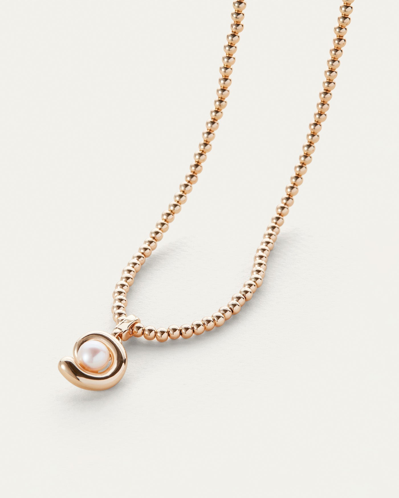 Glass Pearls | Daphne Necklace | Gold Tone Dipped Brass