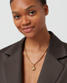 Glass Pearls | Daphne Necklace | Gold Tone Dipped Brass