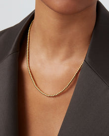 Glass Pearls | Daphne Necklace | Gold Tone Dipped Brass
