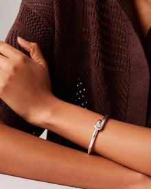 Maeve Bangle | Silver Dipped Brass