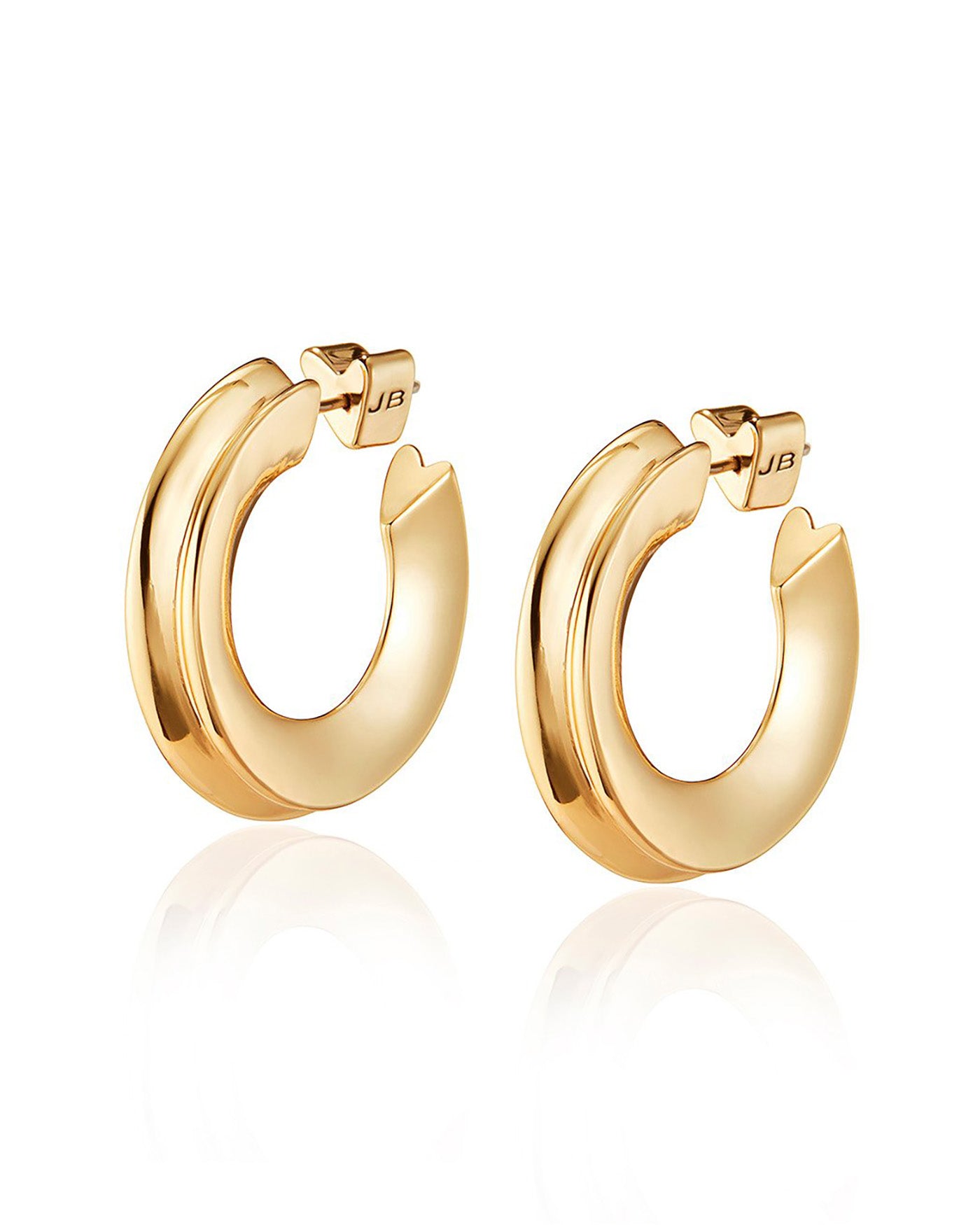 Hidden Heart Hoops | 14K Gold-Dipped Brass
