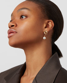 Glass Pearl | Daphne Earrings | 14K Gold Dipped Brass
