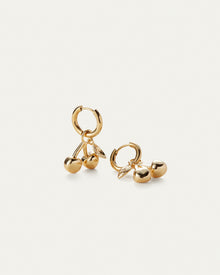 Puffy Heart and Cherry Huggie Play Kit | 14K Gold