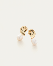 Freshwater Pearl | Lucille Earrings | 14K Gold Dipped Brass