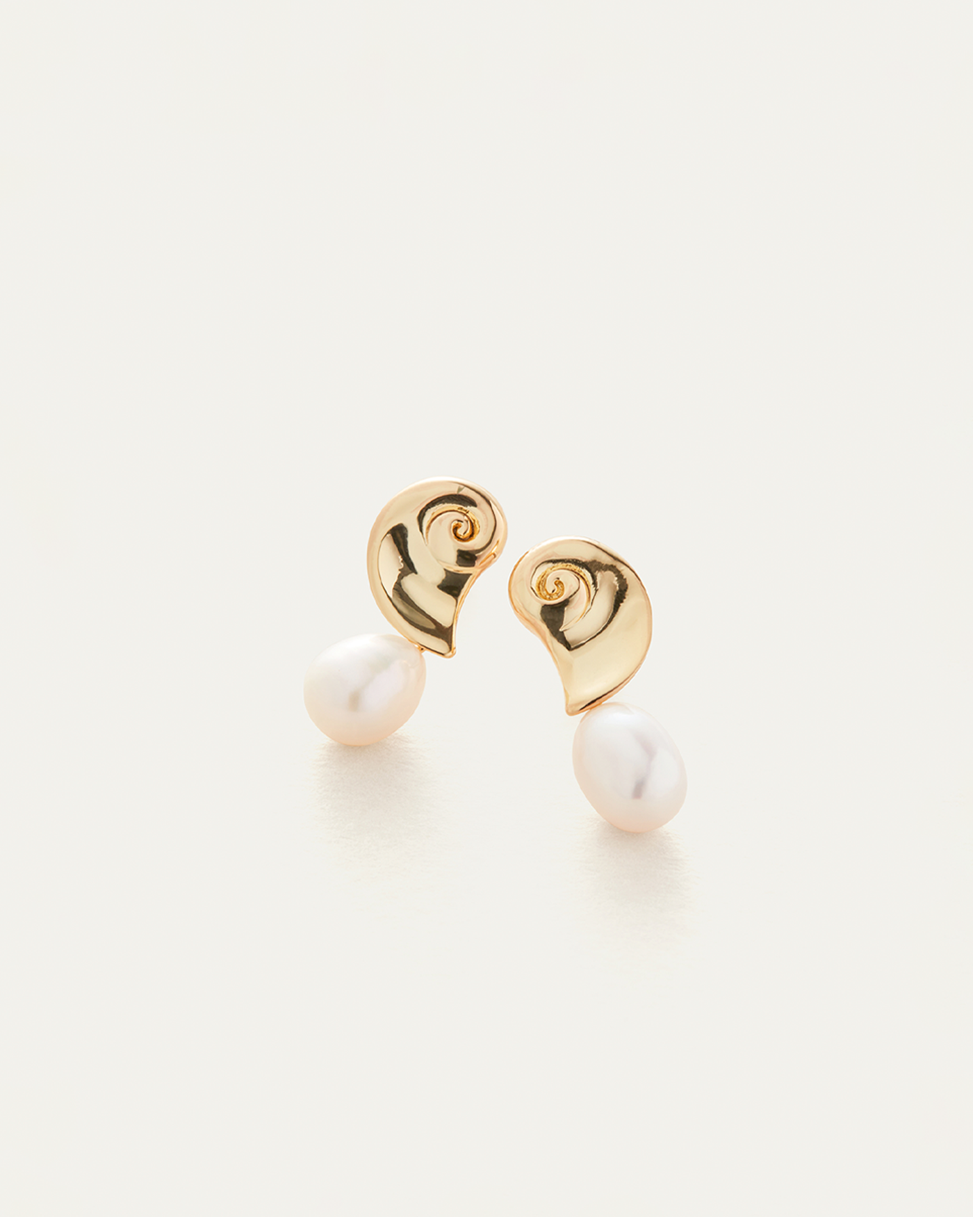 Freshwater Pearl | Lucille Earrings | 14K Gold Dipped Brass