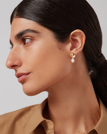 Freshwater Pearl | Lucille Earrings | 14K Gold Dipped Brass