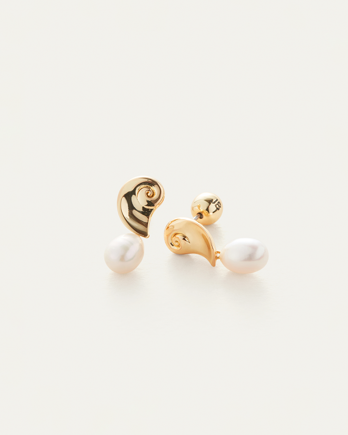 Freshwater Pearl | Lucille Earrings | 14K Gold Dipped Brass