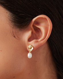 Freshwater Pearl | Lucille Earrings | 14K Gold Dipped Brass