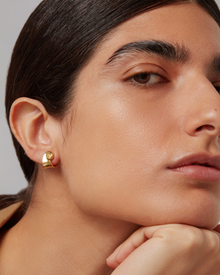 Dylan Huggie Earrings | 14K Gold Dipped Brass