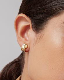 Dylan Huggie Earrings | 14K Gold Dipped Brass