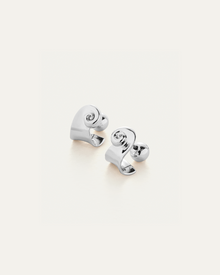 Dylan Huggie Earrings | Silver Dipped Brass