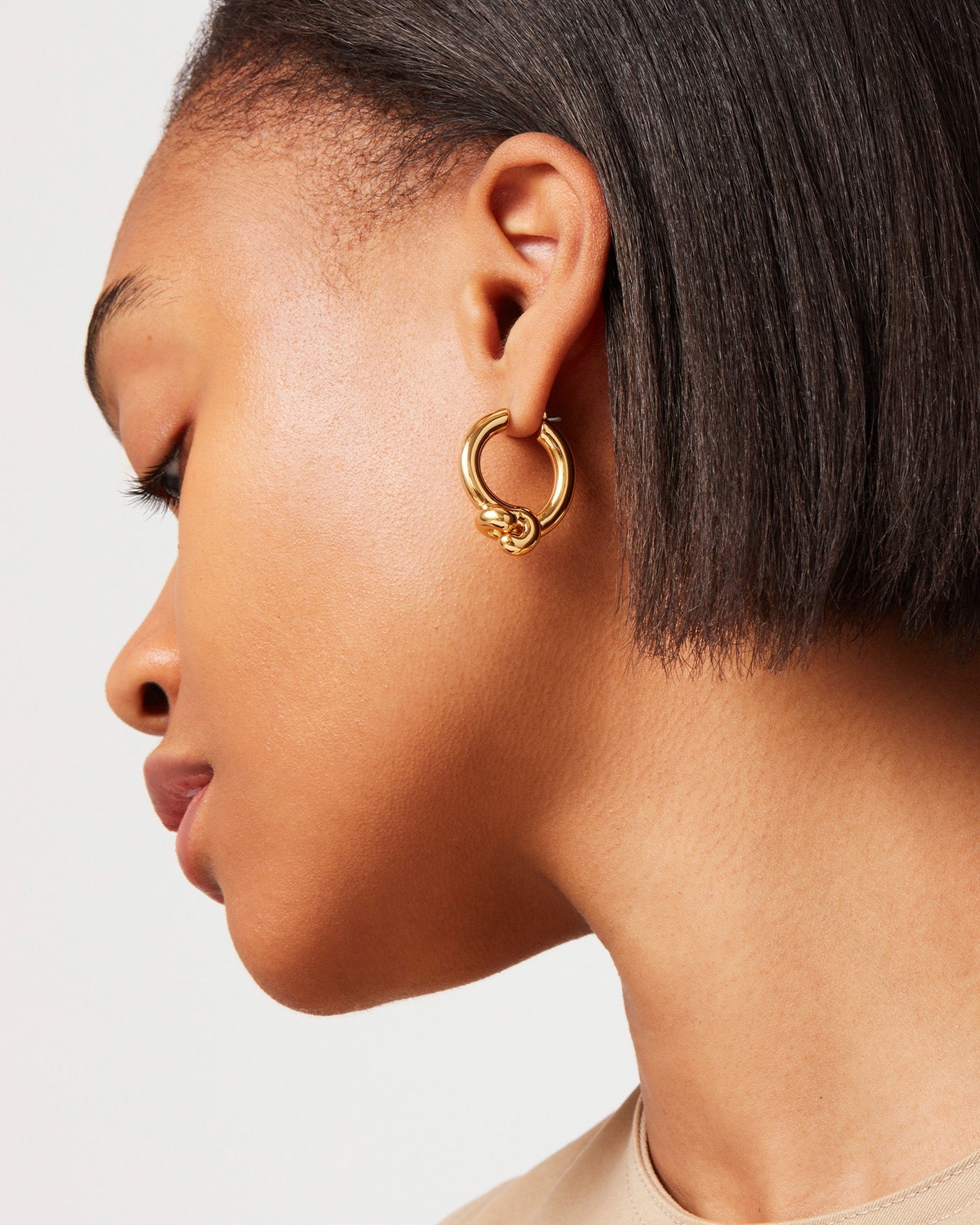 Maeve Hoop Earrings - Medium | 14K Gold-Dipped Brass