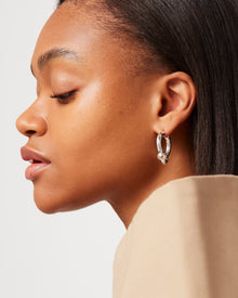 Maeve Hoop Earrings - Medium | Silver Dipped Brass