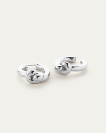 Maeve Hoop Earrings - Medium | Silver Dipped Brass