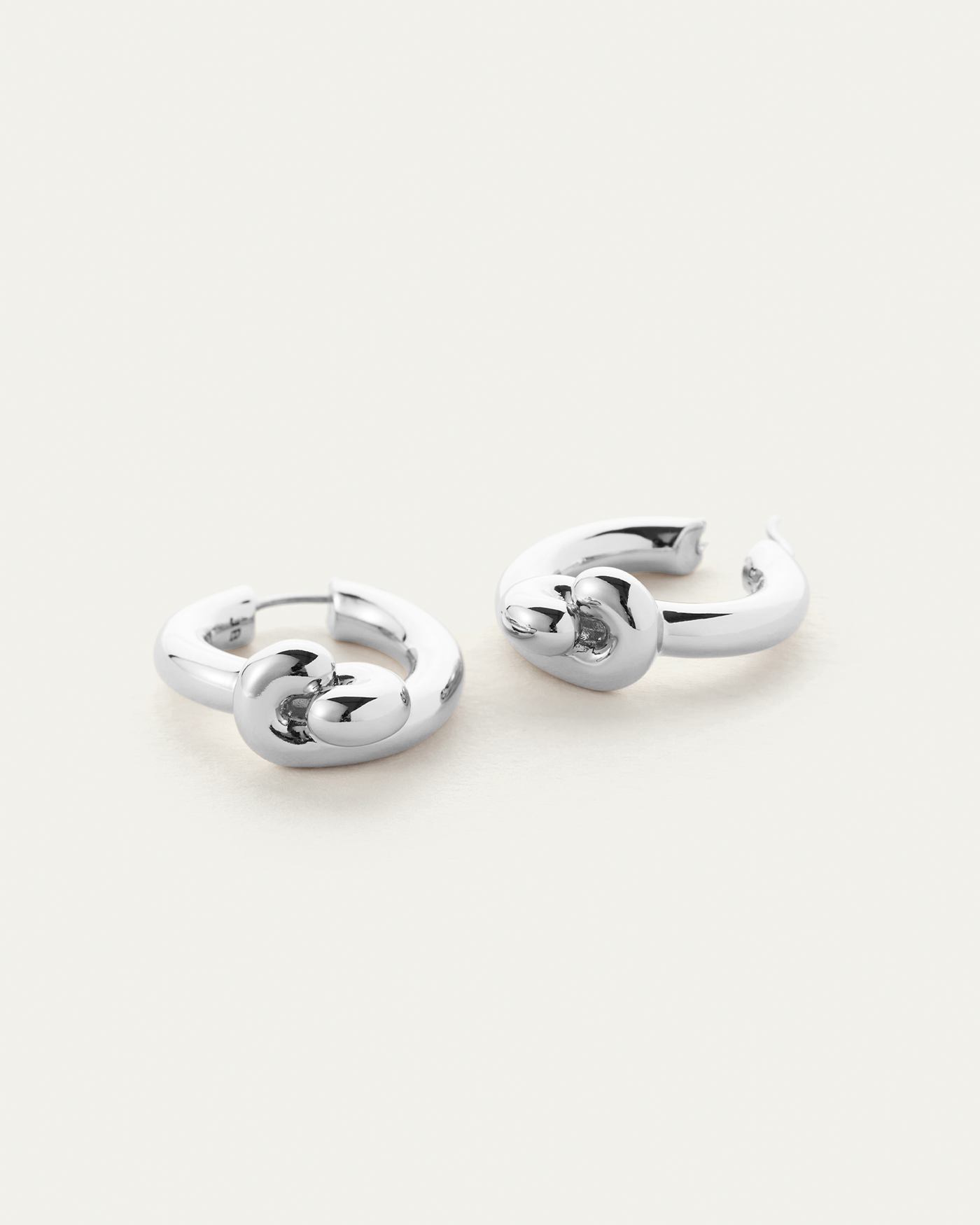 Maeve Hoop Earrings - Medium | Silver Dipped Brass
