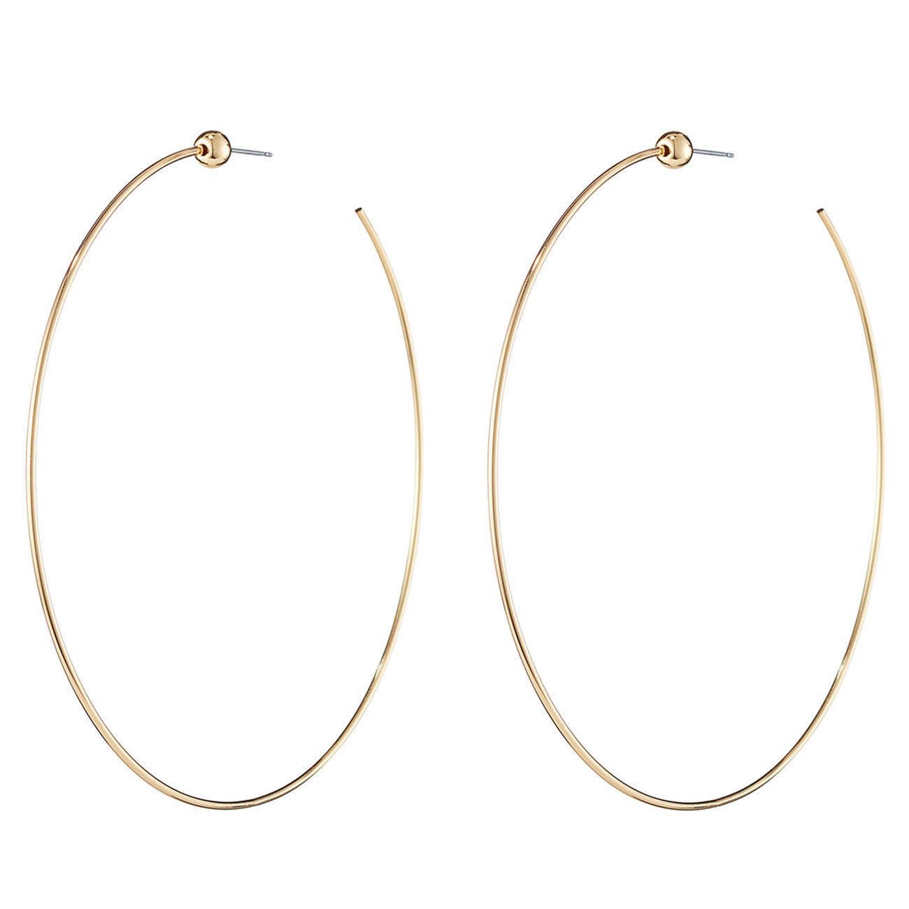 Icon Hoops - Medium in Gold on White Background