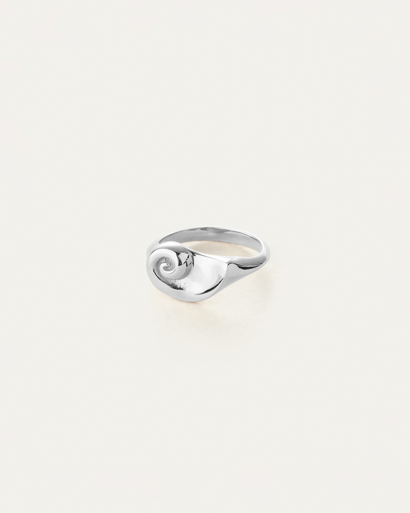 Lucille Signet Ring | Platinum-Plated Steel