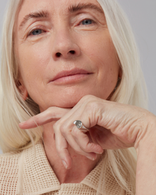 Lucille Signet Ring | Platinum-Plated Steel