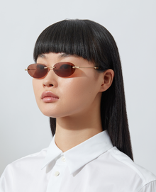 The Oval | Gold | Amber Lenses