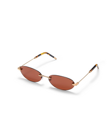The Oval | Gold | Amber Lenses