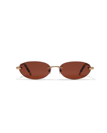 The Oval | Gold | Amber Lenses
