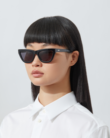 The Cateye | Black | Grey Lenses