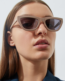 The Cateye | Matte Camel | Grey Lenses