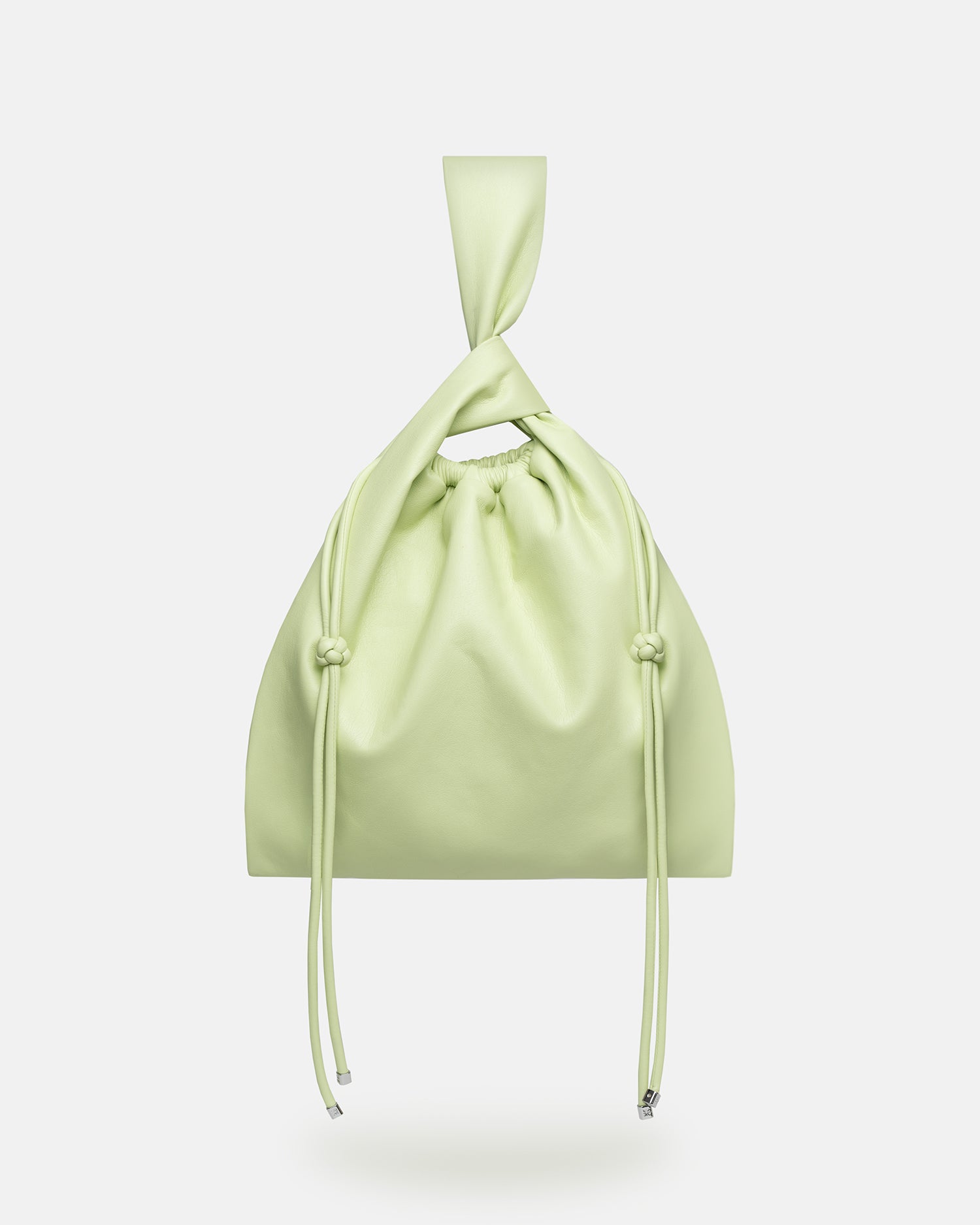 Womens | Jen Drawstring Okobor Alt-Leather Clutch Bag | Shadow Lime