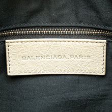 Balenciaga | Pre-Owned Lambskin Motocross Classic Bridge Satchel | Gray/Light Gray