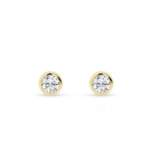 1.00 CT Round Lab-Grown Diamond | Stud Earrings | 18K Yellow Gold | G Color | SI Clarity